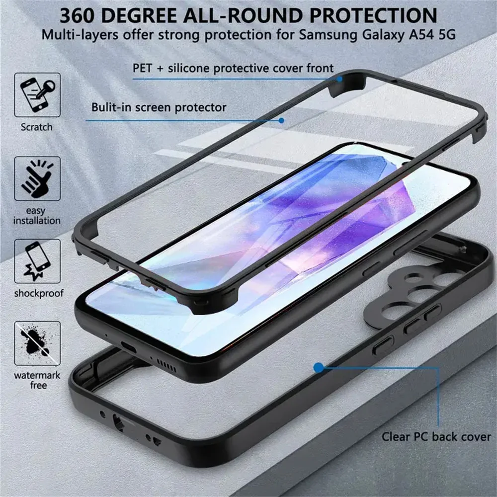 360° Full Coverage Shockproof Phone Case – Durable and Protective Design