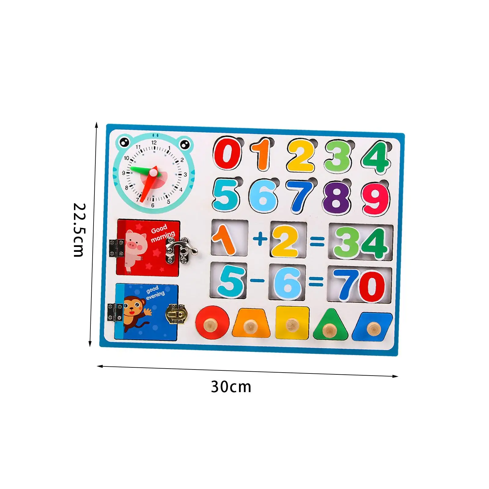 Kids Buckle, Clock, Math Skills, Early Educational for Age 4 5 6 7 Years Old Preschool Children Gift