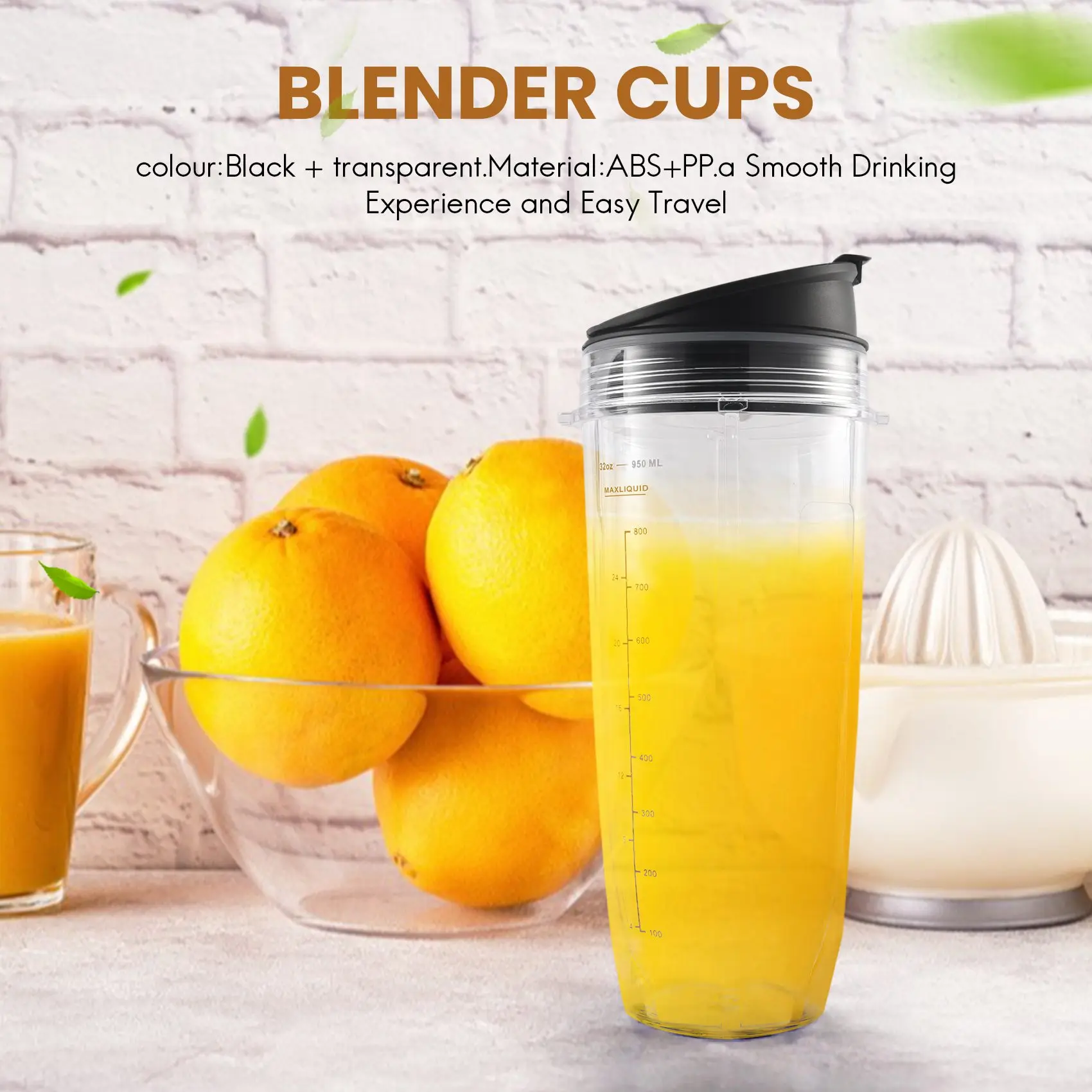 B59B-32-Ounce Cup With Sealed Lid Ninja Replacement Parts And Accessories For Nutri Ninja Auto-IQ 1000W And Dual Blender