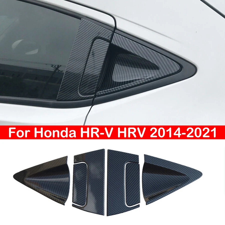 Car Door Lock Cover For Honda HR-V HRV Vezel 2014-Carbon Fiber Chrome ABS Car Door Bowl Handles Cover Trim Protector Sticker Accessories Auto