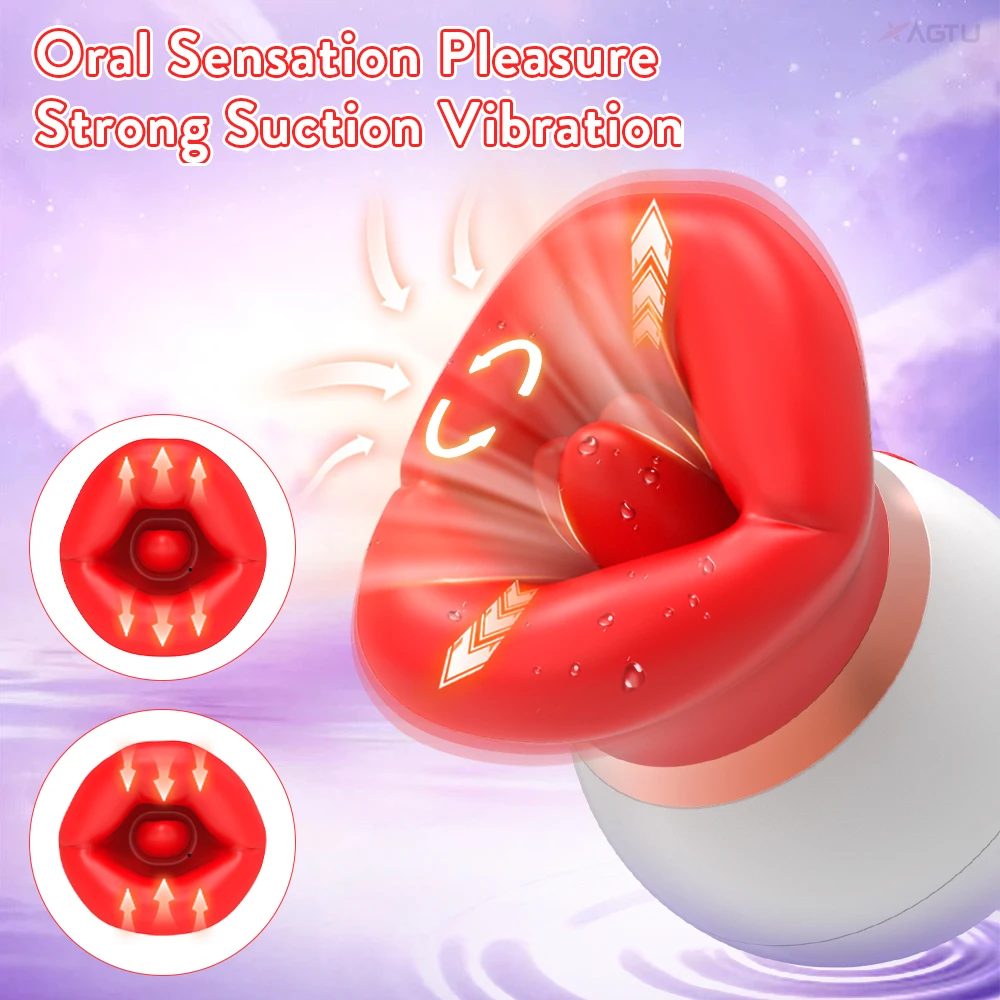 Clit Sucker Vibrator for Women Tongue Licking Oral Clitoris Stimulator Nipples Vibrator Female Masturbator Sex Toy for Women