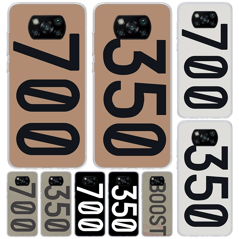 350 700 Yeezy-Design Cover Per Xiaomi Poco X3 X4 Nfc M3 M2 M4 Pro Custodia Per Telefono F3 F2 F1 Mi Note 10 Lite A3 A2 A1 Cc9 Stampa Coque