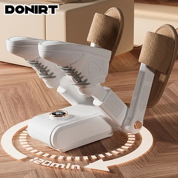 110V/220V Foldable Shoe Dryer 2/4 Arms Hot Air Circulation Boot Dryer Eliminate Bad Odor Timing Constant Temperature Shoe Dryer