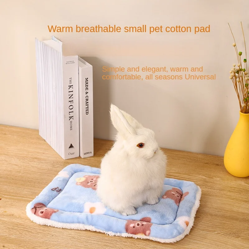 New Creative Autumn Winter Style Simple Style Thick Rabbit Warm Foot Mat Rabbit Cage High Rebound Mat Flannel Pet Cat Dog