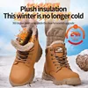 Latest 2024 Fashion Winter Warm Men's Work Safety Boots Waterproof Rugged Steel Toe Shoes Sneakers Safety Protection Coldproof