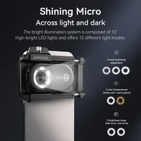 APEXEL New Upgrated 100X-200X Microscope Lens  3in 1Phone Camera Lens Kit Macro Lenses with LED Light for almost All Smartphone 2