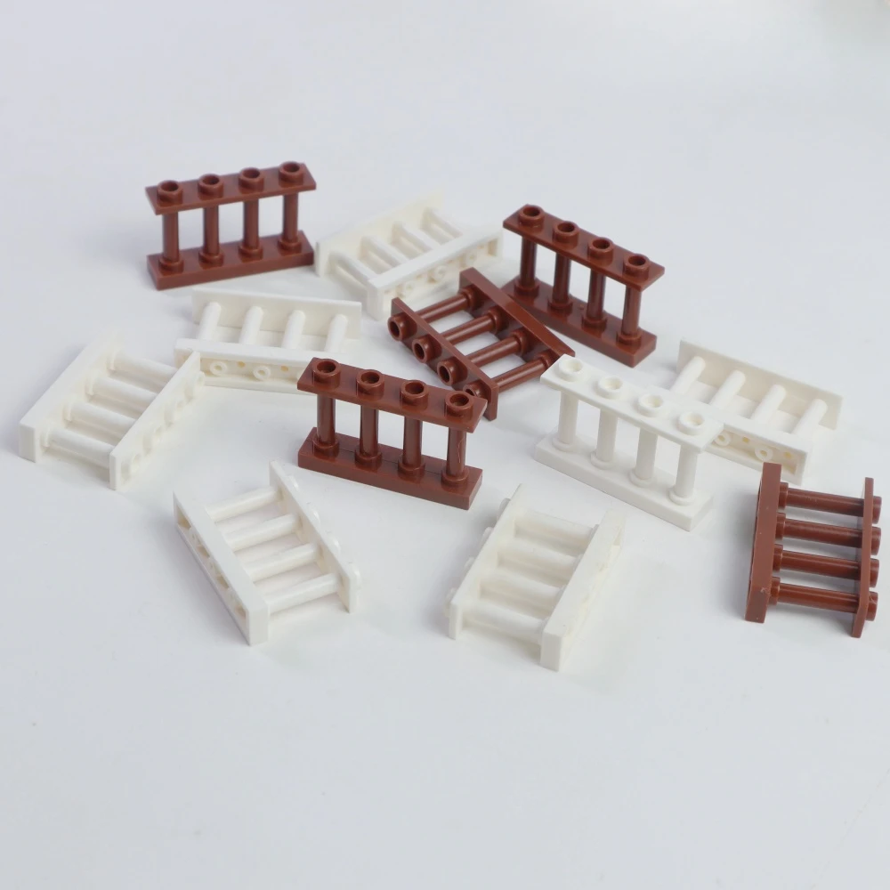 20개 DIY 울타리 난간 호환 모델 빌딩 블록 액세서리 기본 구성품 집 정원 선물 장난감 부품 호환