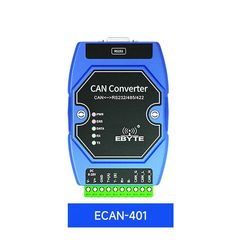 cdebyte can to rs485 rs232 rs422 can to serial protocol converter ecan 401s dc 8v～28v build in watchdog wide baud rate range Communication Module CAN to RS485 RS232 RS422 Serial Protocol Converter Modbus RTU Gateway ECAN-401 Two-way Transmission