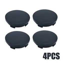 Set of 4 Universal Car Wheel Hub Center Caps - 56mm/60mm Premium ABS Covers & Emblems (Black)