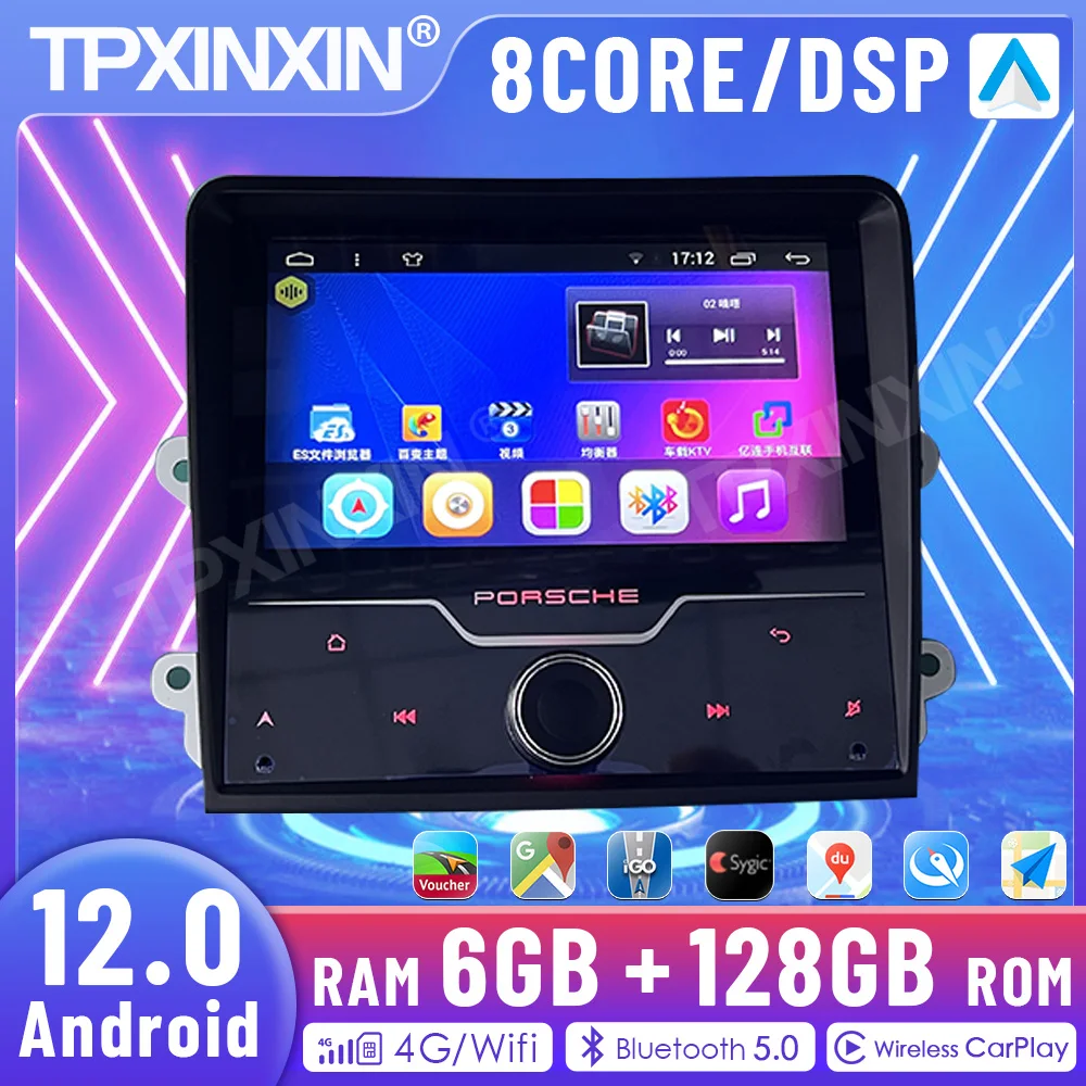 

Android 12.0 For Porsche Borst 911 10-15 Car GPS Navigation Head Unit Auto Stereo Tape Recorder Video Multimedia Player Radio