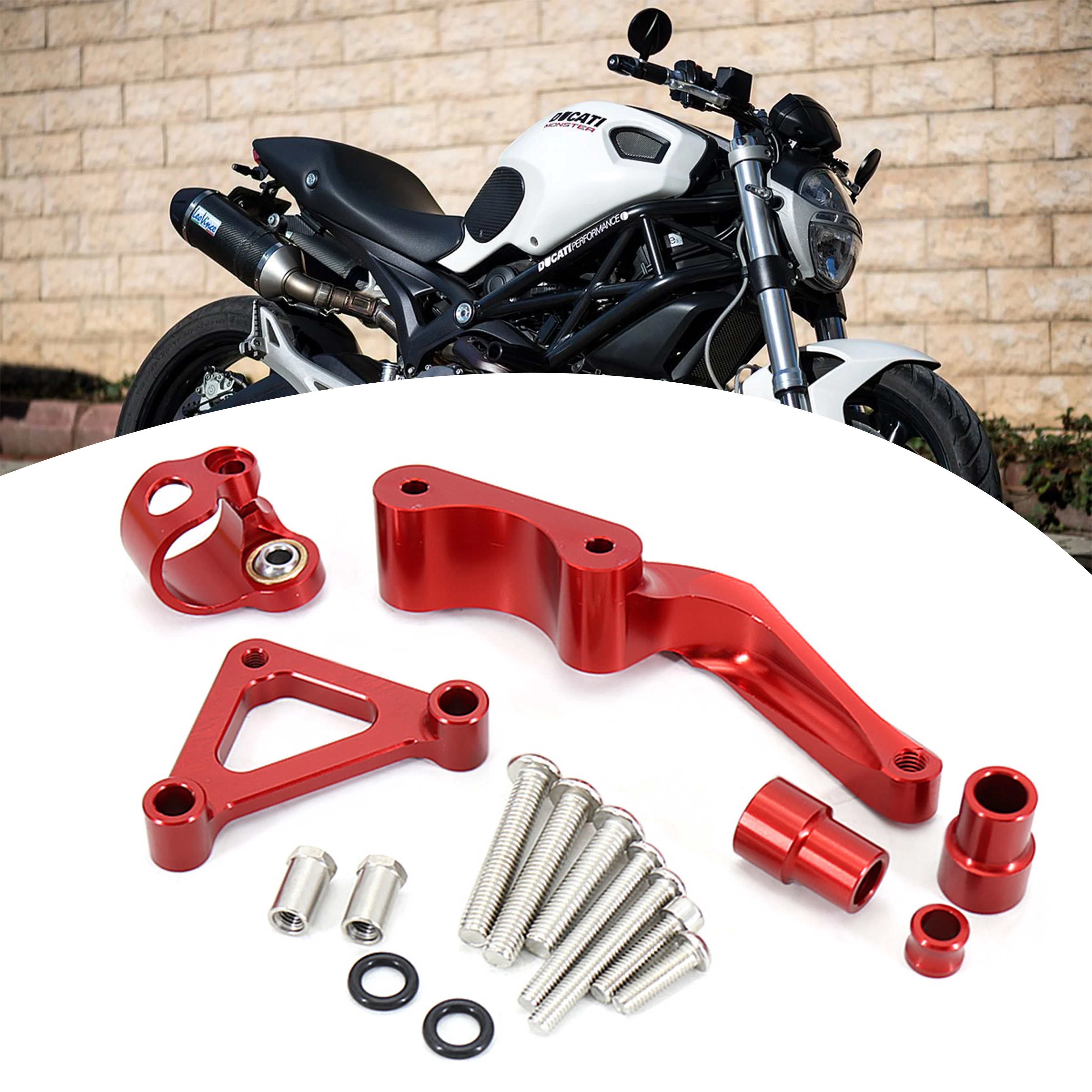 

For Ducati Monster 696/795/796 Motorcycle Modification Accessories Steering Stabilizer Bracket Aluminum Alloy Damping Fixture