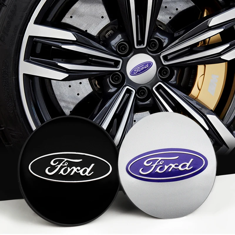 4PCS 56+60mm Car Wheel Center Hub Caps Sticker Emblem Decal Ford Focus 2 3 MK3 MK4 Fiesta Kuga Explorer Mondeo