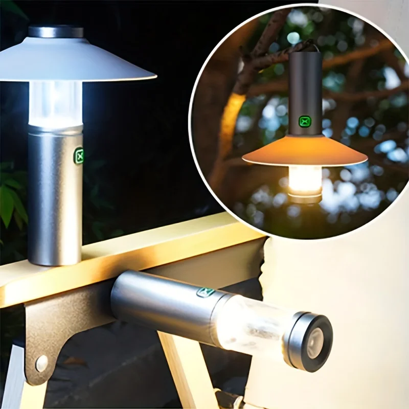 Outdoor LED Flashlight Powerful Camping Lights USB Rechargeable Tent Portable Lanterns With Battery Fishing Emergency Lamp