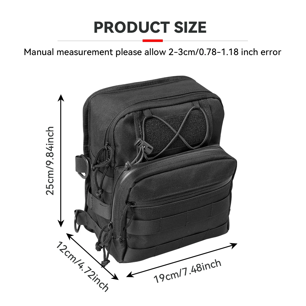Universal Motorcycle Handlebar Front Storage Bag with T-Bar Club Style Design