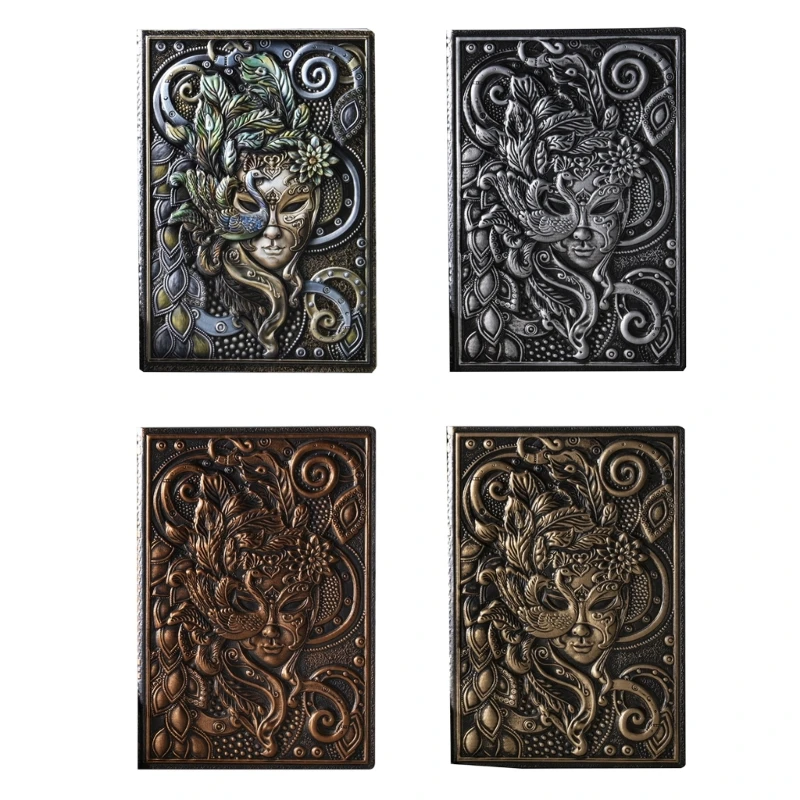 

DXAB винтажный тисненный блокнот в твердом переплете, личный дневник с лентой, закладка, дорожный журнал, подарочный блокнот для