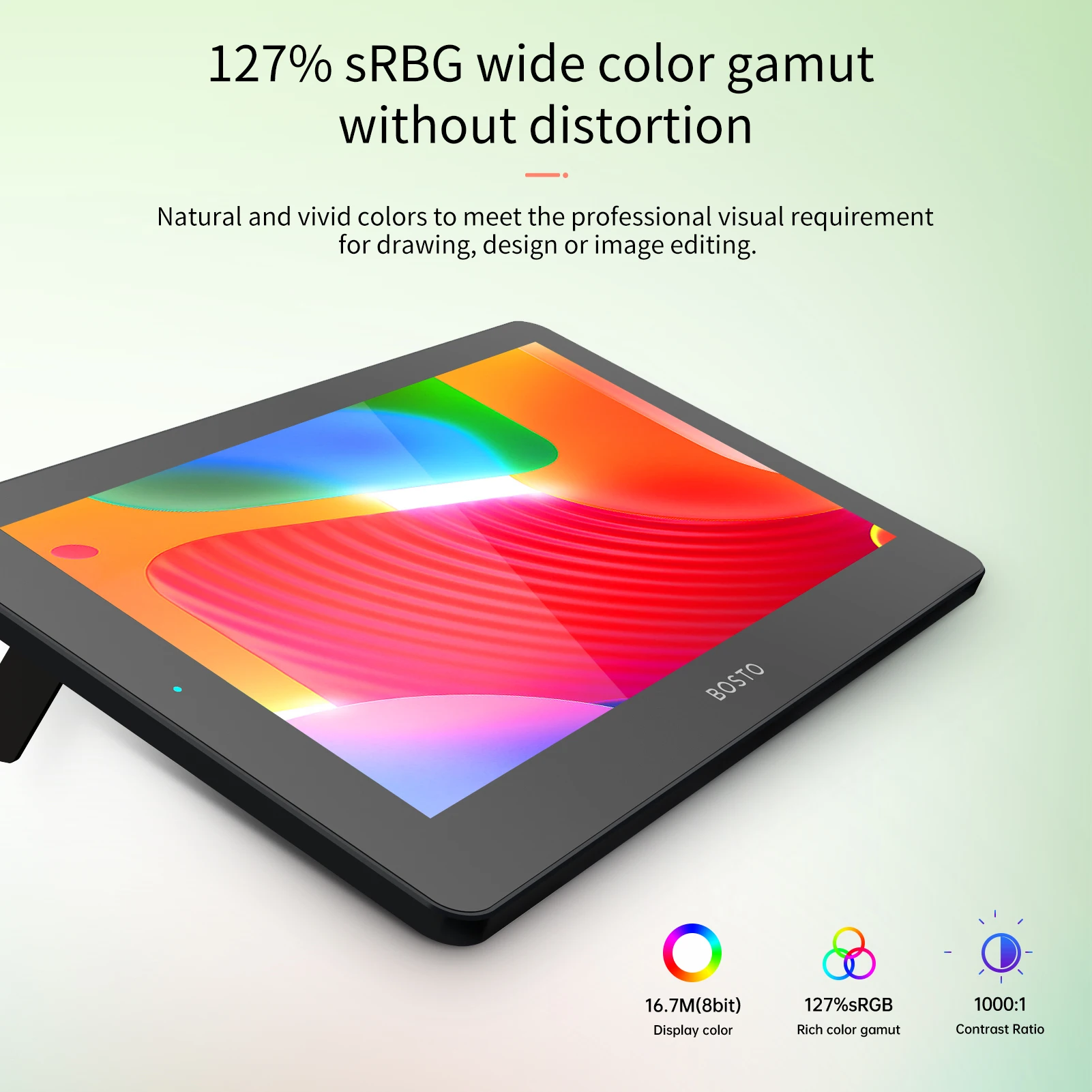 BOSTO 11.6" Graphics Drawing Tablet BT-12HD/BT-12HDT/12HD-A Digital Drawing Tablet HIPS LCD 1366*768 Display 8192 Pressure Level - Image 5