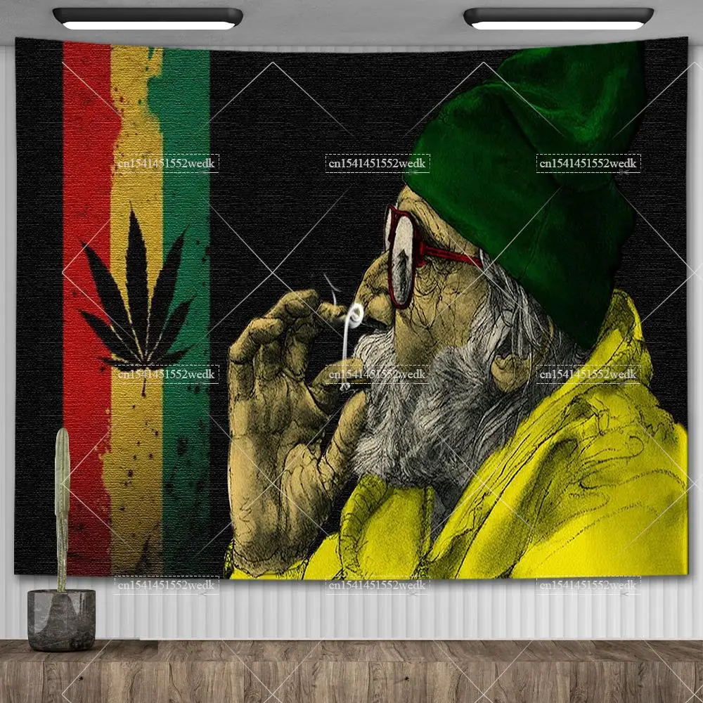 Tapestry decorations reggae music slogan Just Relax poster flag banner hip pop wall hanging tapestry for living room