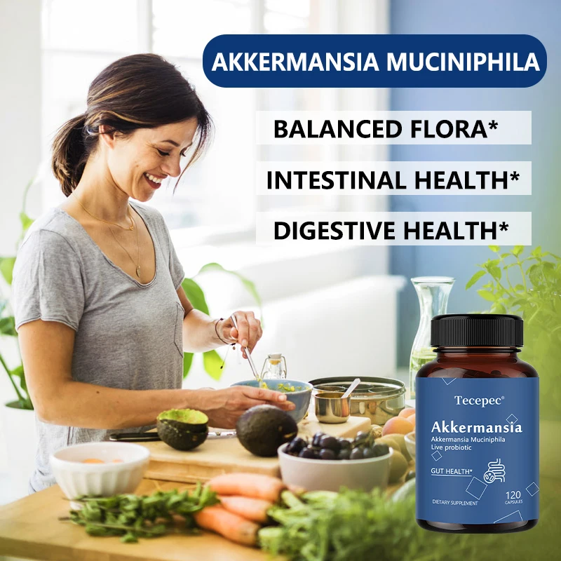 Akkermansia Muciniphila Active Probiotic Capsules, Support Digestion, Intestinal Health, Promote Intestinal Flora Balance 2