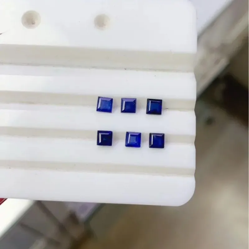 nautral 4x4 square sapphire Stone Natural sapphire Loose Gemstone for Ring Jewelry DIY