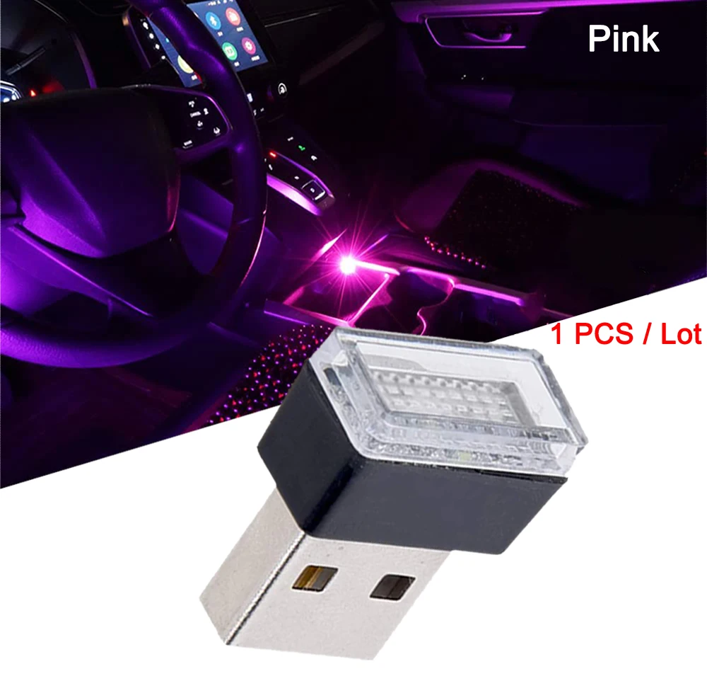 ตัวเลือกสินค้า Mini USB LED ตกแต่งบรรยากาศภายในรถ สีสวยน่ามอง