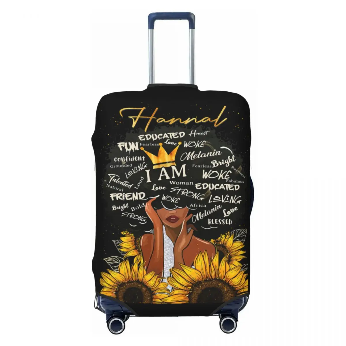 

Африканский женский Американский черный чехол для багажа для девушек эластичный Дорожный чемодан защитный фоточехол для 18-32 дюймов