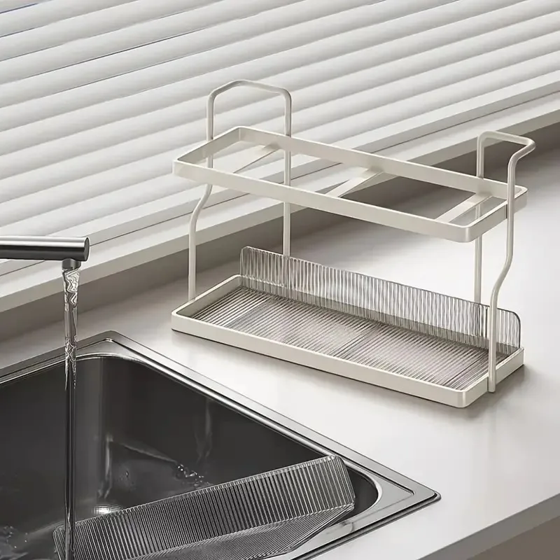 Acrylic Kitchen Spice Rack 2-Layer Countertop Organizer Versatile Storage Rack for Condiments and Herbs Home Kitchen Essentials 5