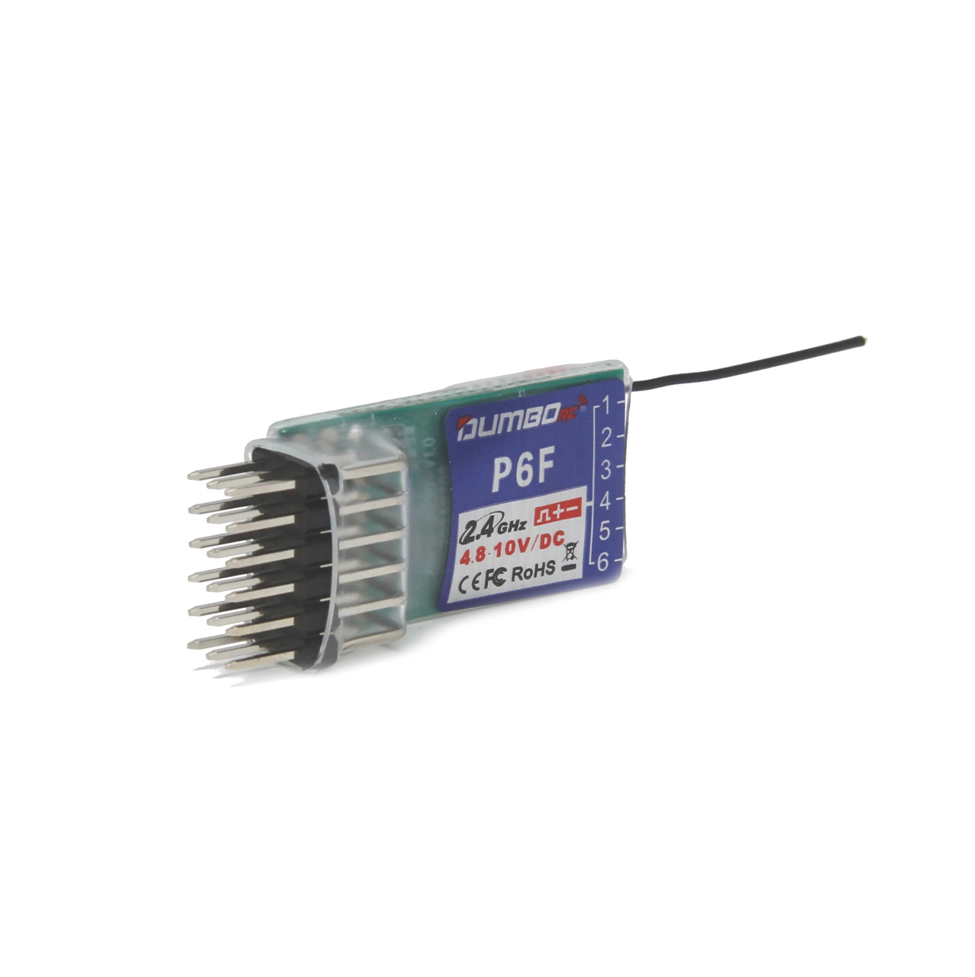DUMBORC P6FG Mini P6F P6DC P6DCG 2,4G 6CH Empfänger Gyro für X6 X4 DDF-350 Sender Fernbedienung RC Auto boot LED Licht – Detail 7