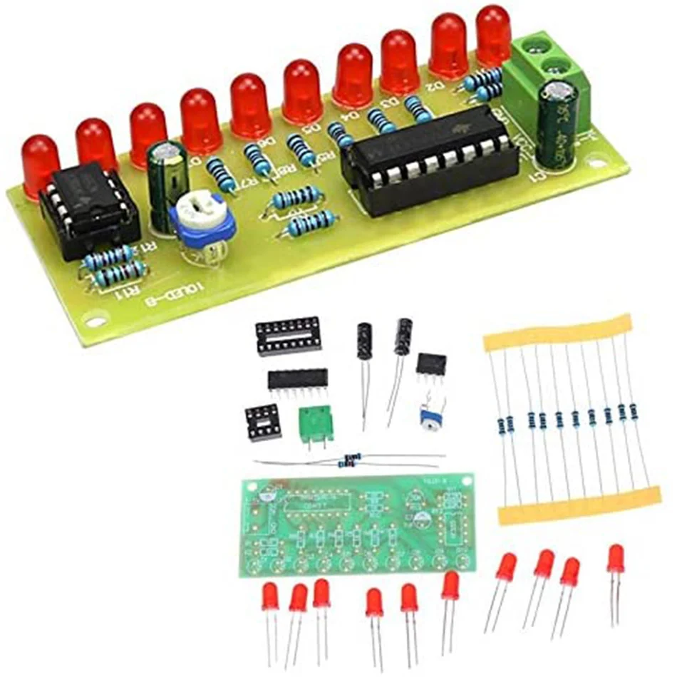 Ne555 + Cd4017 Kit Di Apprendimento Pratico Modulo Luci Lampeggianti A Led Per Arduino Clock Generation Circuit Pcb Board Suite Elettronica