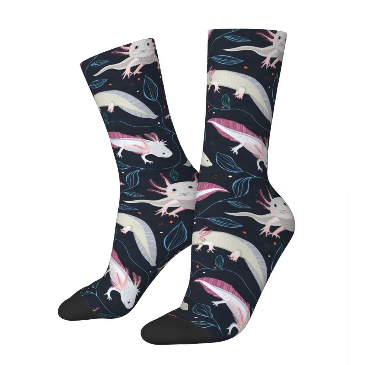 

Winter Warm Casual Women Men Axolotl Sea Animal Socks Sweat Absorbing Basketball Socks