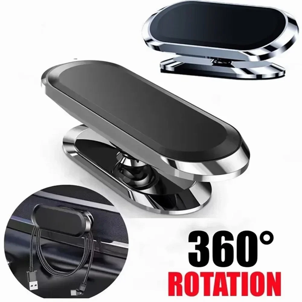 

Metal Strong Magnetic Car Phone Holder Magnet 360° Swivel Cell Phone Stand in Car GPS Support For iphone Xiaomi Huawei Samsung