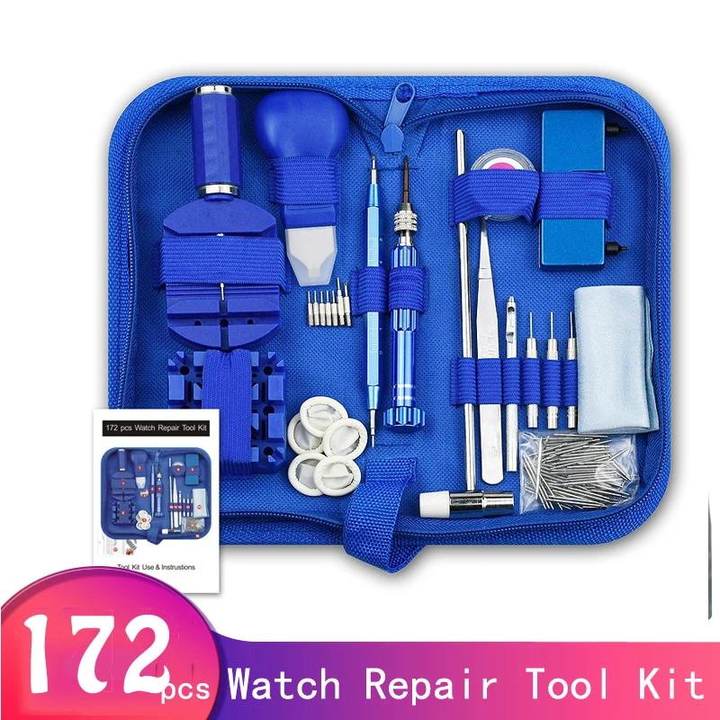 

172 Pcs watch spring bar tool watch repair kit, replace battery, watch repair kit, watch repair shop special repair kit