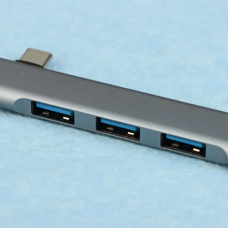 High-Speed 4-Port USB 3.0 Hub with Type C Splitter