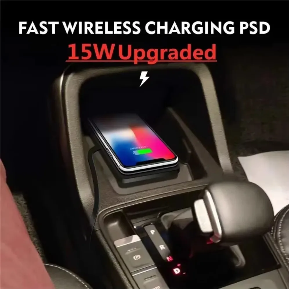 Car Wireless Charger Pad Silicone Non Slip Mat Phone Chargers Car Wireless Fast Charging Station for iPhone Airpods Pro Samsung