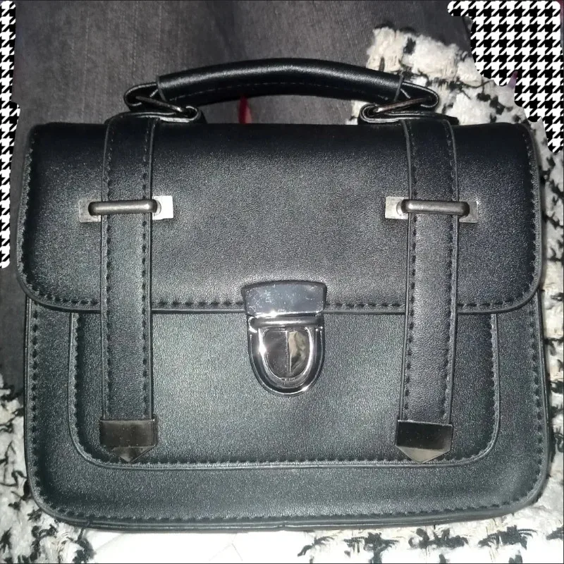 Women Vintage Preppy Solid Crossbody Bag Fashion Japanese Streetwear Casual Handbags Y2k Aesthetic Girls All Match Shoulder Bags