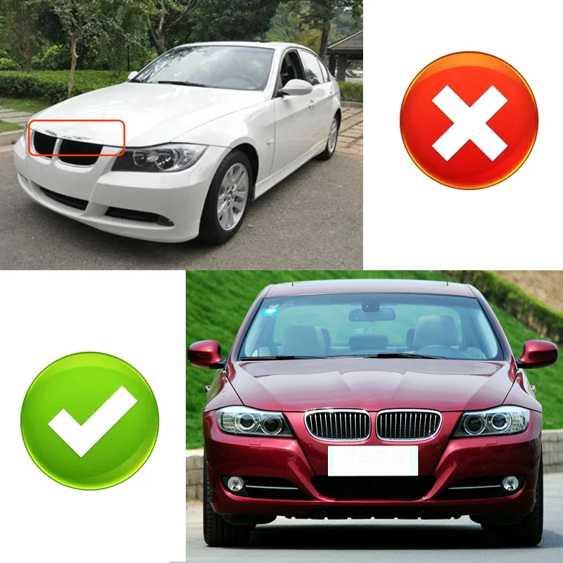 Car Front Grille Gloss Black Inlet Grille For BMW E90 E91 LCI 3-Series  Sedan Wagon 2009 2010 2011 2012 - AliExpress