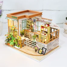 

SONGYI DIY Furniture for Dolls Doll House Lights Wood House Barbie House DIY Miniature House Room Box Theatre Toys for Children