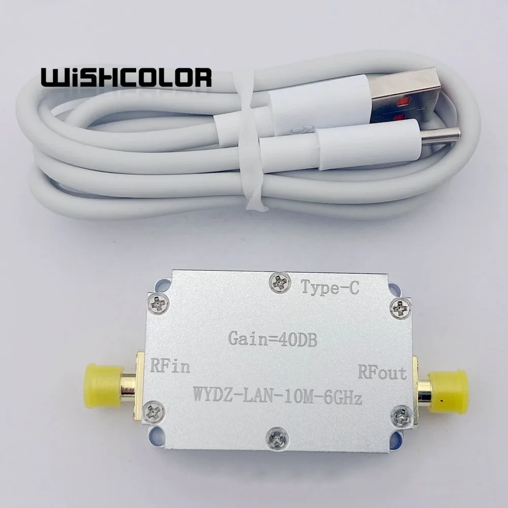 

Wishcolor 10M-6 ГГц 30 дБ/40 дБ LNA высокоплоский Радиочастотный усилитель с низким уровнем шума и гнездовым разъемом SMA для приемника Beidou/GPS/SDR