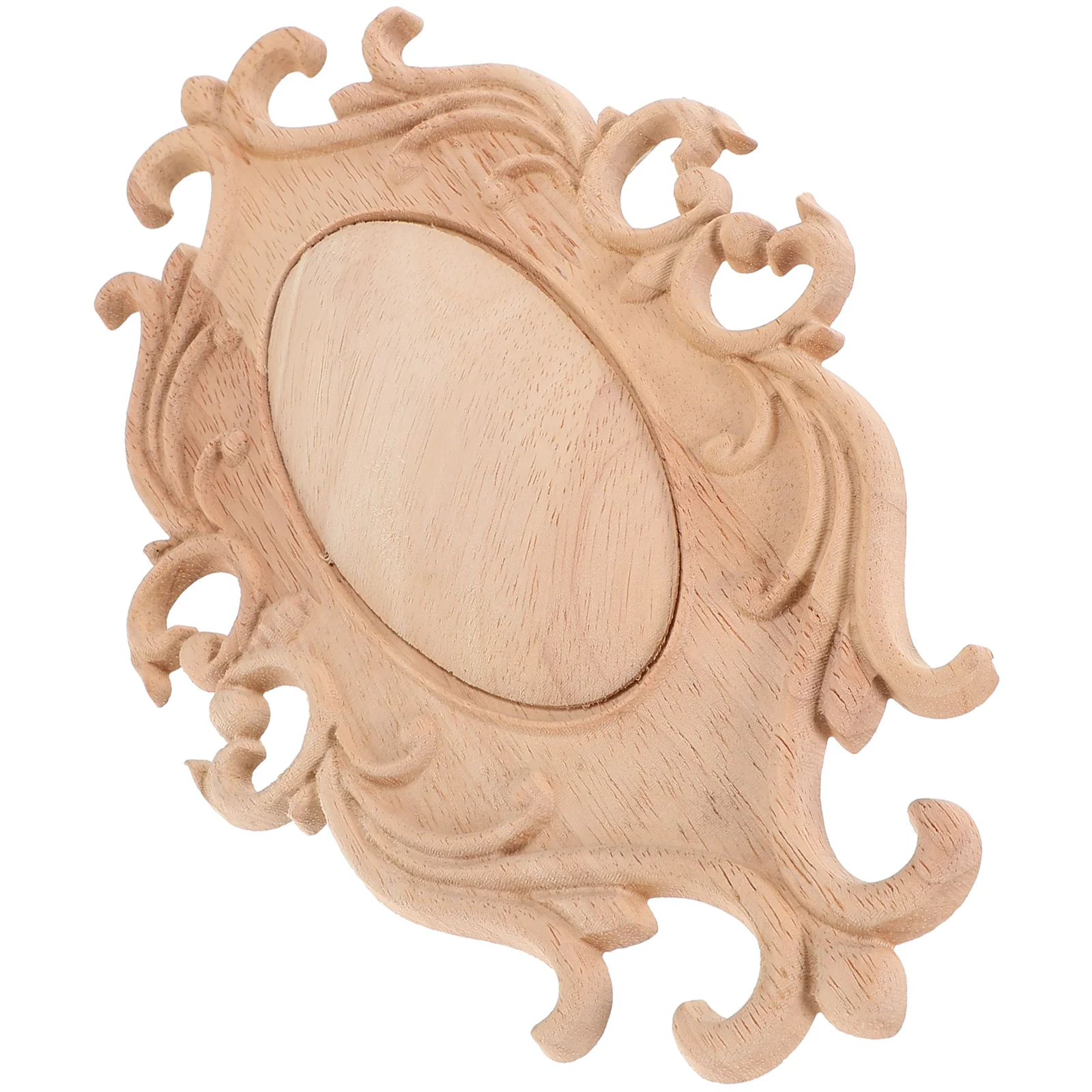

Wood Carving Decoration Retro Applique Wooden Carved Onlay Appliques for Doors DIY Material Furniture Craft Unfinished