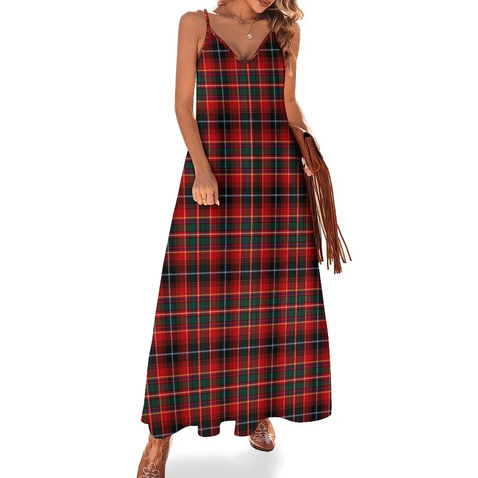 

New Clan Innes Tartan Sleeveless Dress Woman fashion women's summer jumpsuit women's evening dresses 2023 loose summer dress