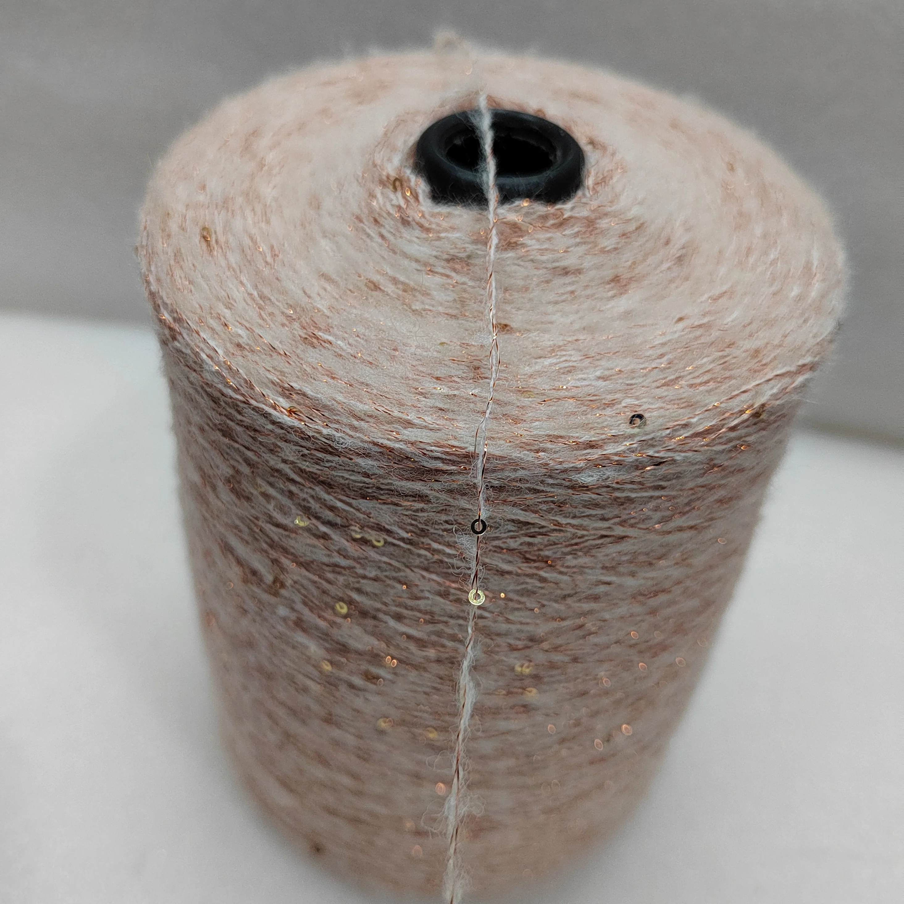 iny Gold Tead Bobbinet Soft Hand Knitted Camere Yarn for Sweater Cardigan awl Hat Bag Pricing by the Pound