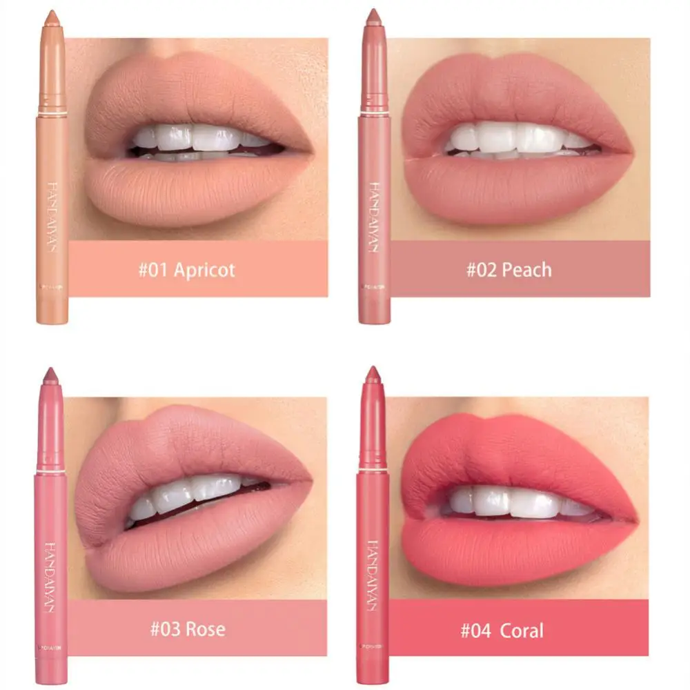 12Colors Velvet Matte Lipstick Waterproof Long Lasting Non-stick Cup Lipstick Pen Lip Liner Pencil Makeup Lip Tint Cosmetics 3