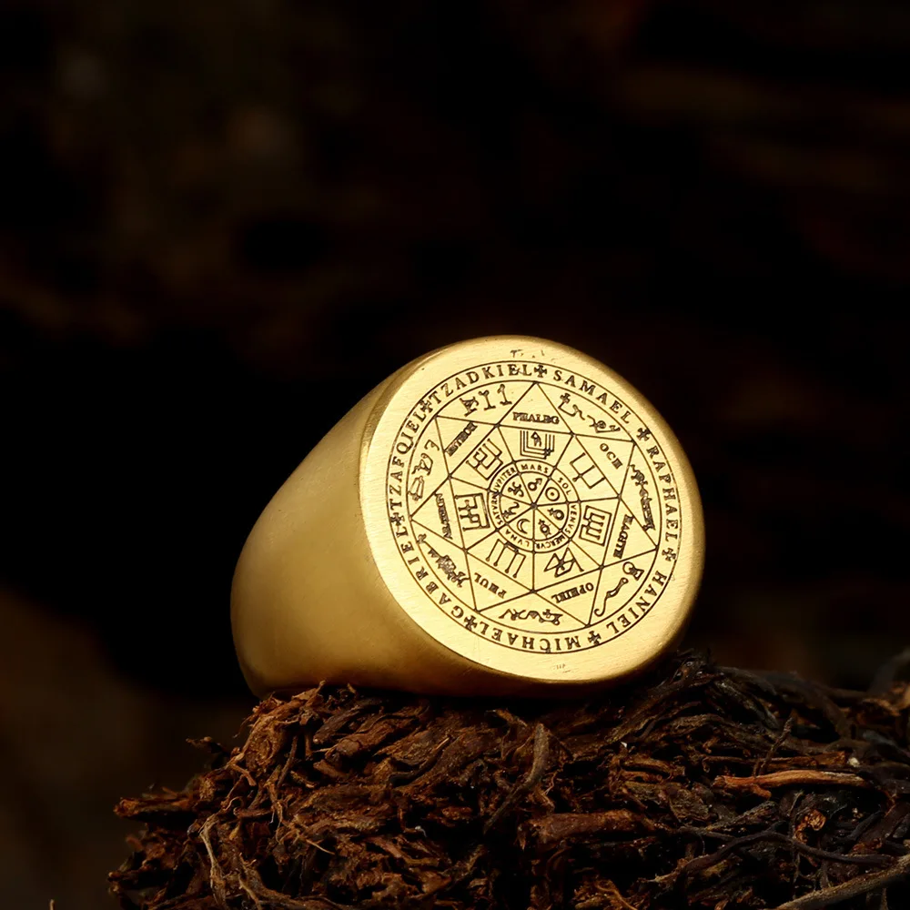 YILUOCD-Seal-of-The-Seven-Archangels-Rings-for-Men-The-Key-of-Solomon ...