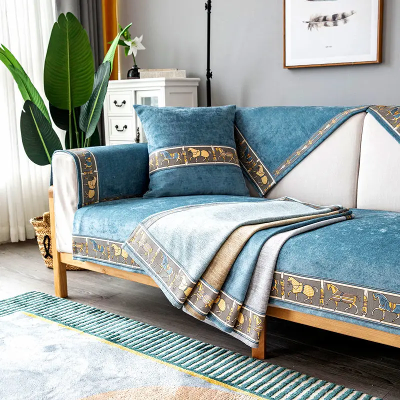 

European Modern Chenille Sofa Cover Non-slip Sofa Towel Universal Nordic Couch Covers for Sofa Dust Protector Funiture Covers