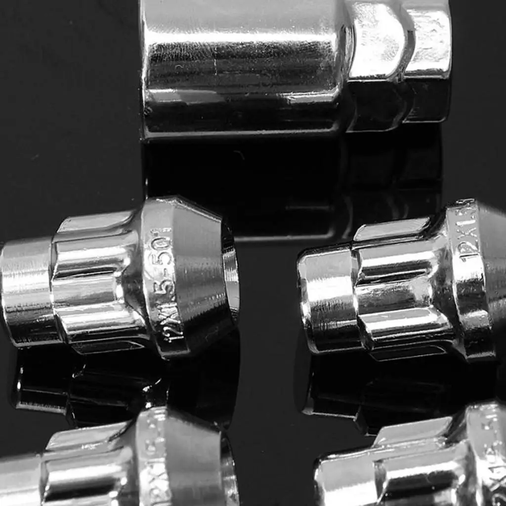 12x1.5mm Locking Alloy Wheel Lock Bolts 60Deg Tapered Security Nuts with Key