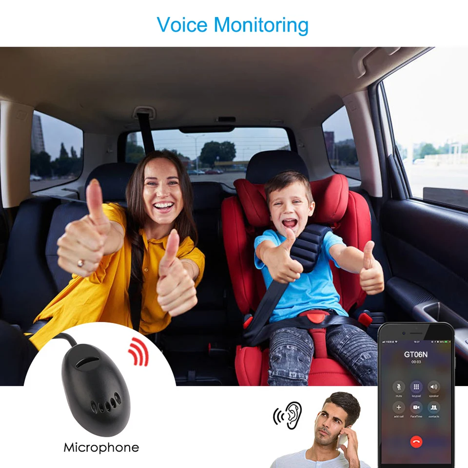 GPS Tracker Car Tracker Jimi GT06N 2G GSM Real Time Tracking Voice Monitoring Multiple Alarms Remote Cut-off Via Platform APP