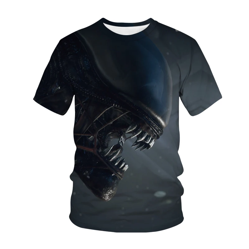New Alien T-Shirts Game Movie 3D Print Summer T Shirt Fashion Funny Kids Casual Boys Girls Unisex Crew Neck Hip Hop Tshirt Tops 5