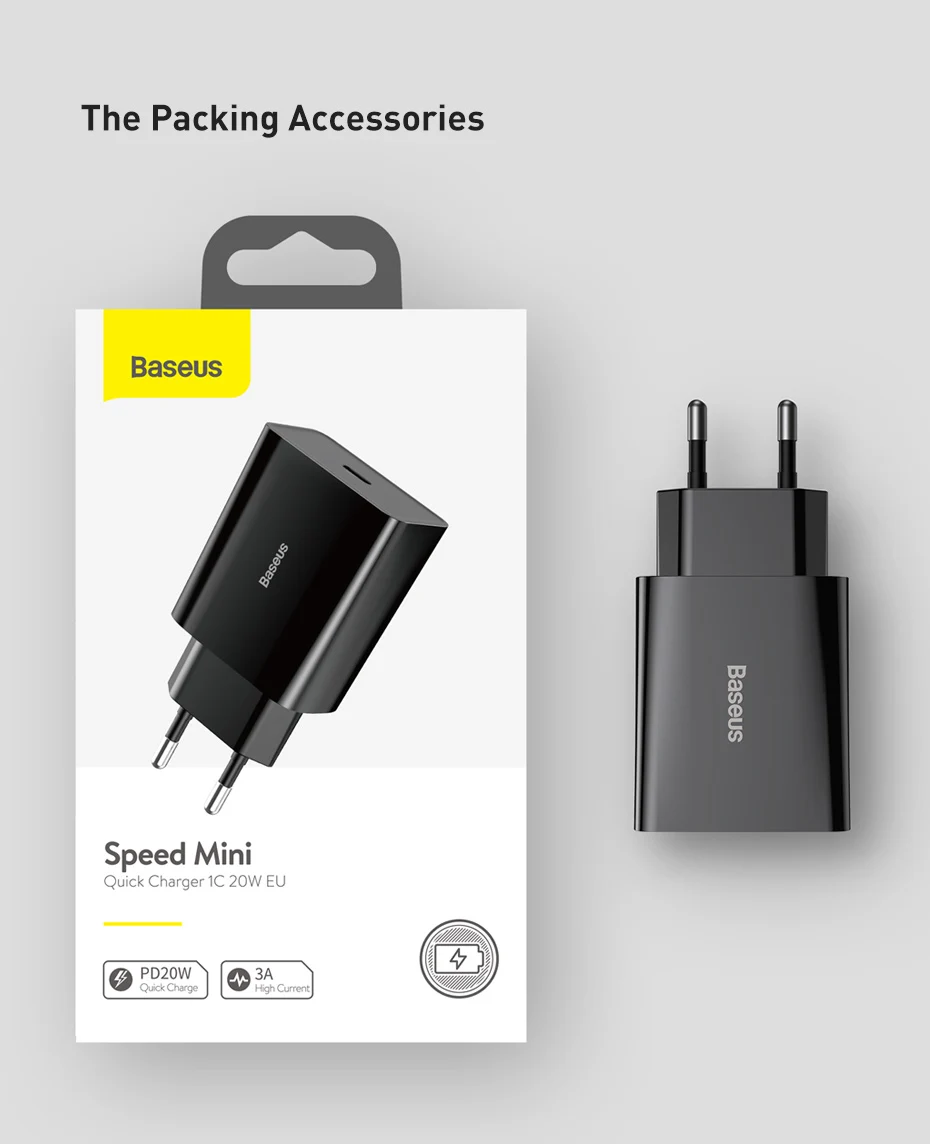 20W Quick Charge QC 3.0 PD USB C Fast Charger Type C Charger for iPhone 15 14 13