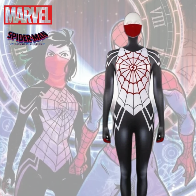 Marvel Spider-Man Cindy Moon Cosplay Costume Jumpsuit Superhero