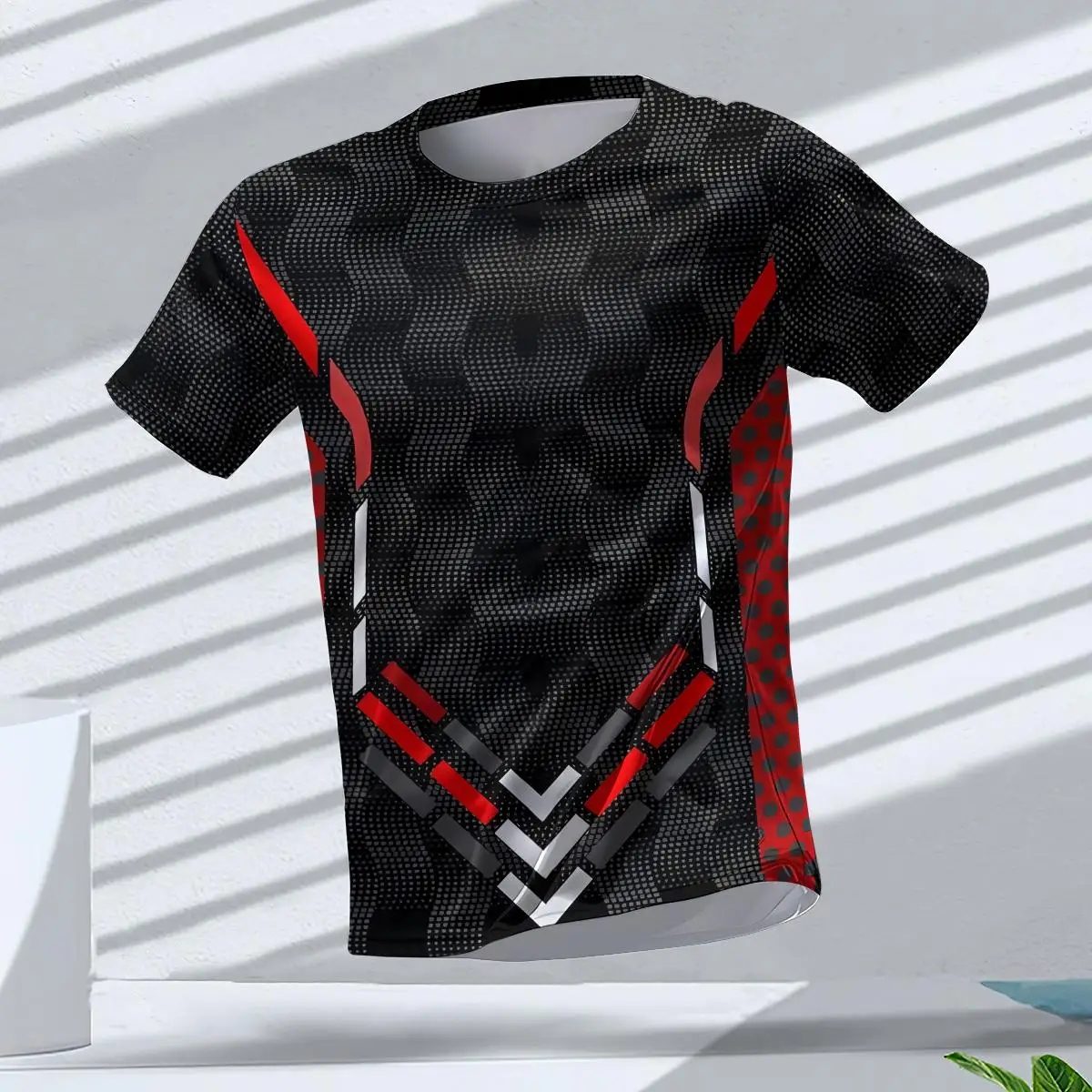 thumbnail image 1 of Camiseta de hombre para gimnasio, secado rápido, para correr, deportes al aire libre, camisetas transpirables, camisetas de manga corta para correr, ropa deportiva para hombre, tops, 1 of 4