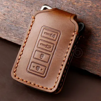 Custodia per chiave Auto in pelle fatta a mano per Lexus NX ES GS RX IS RC LX 200 250 350 450H 300H ES200 portachiavi a distanza automatico Shell Fob - Custodia per chiave Auto in pelle fatta a mano per Lexus NX ES GS RX